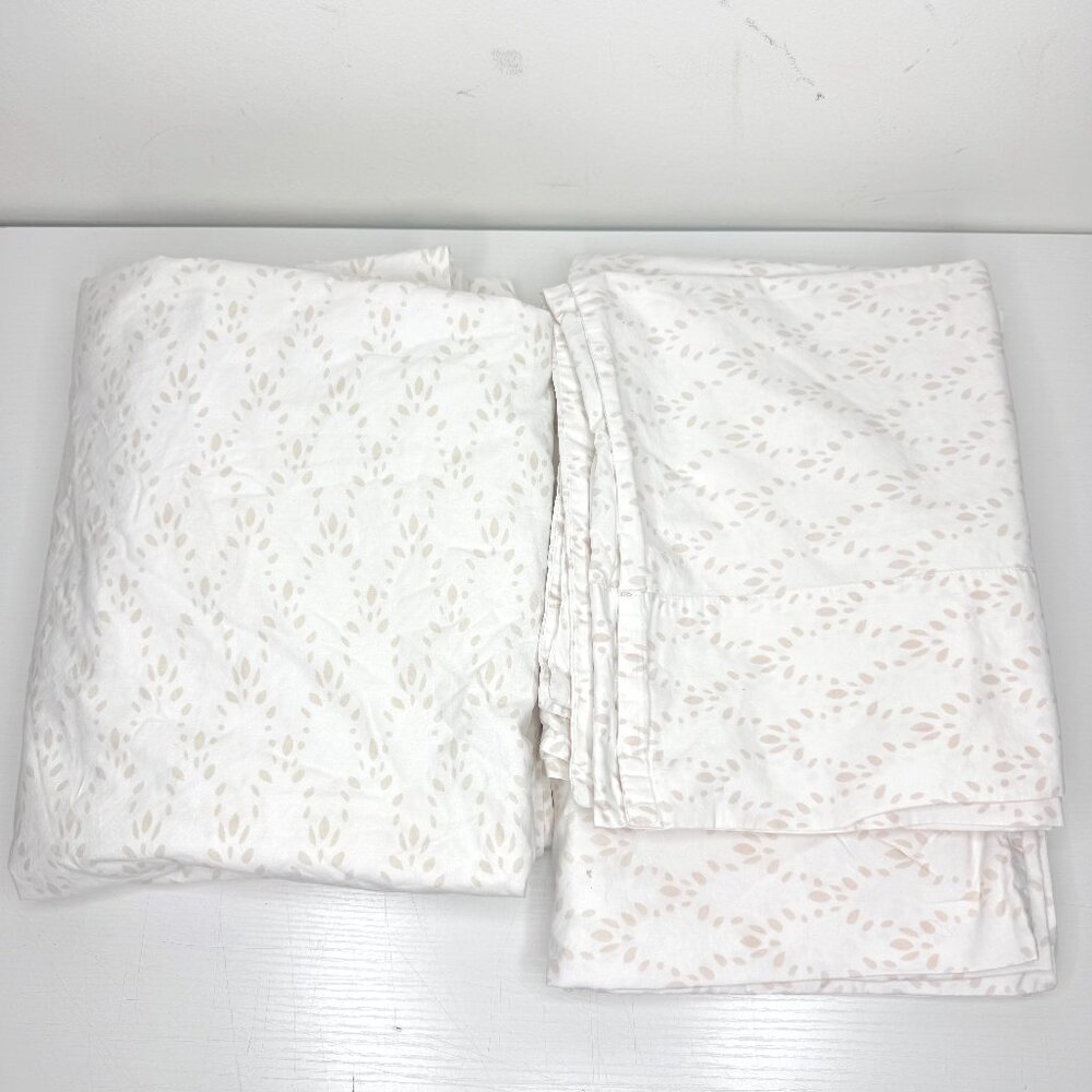 RESTORATION HARDWARE Baby & Child 1 PC Twin Flat Top Sheet 4 PC Pillowcases